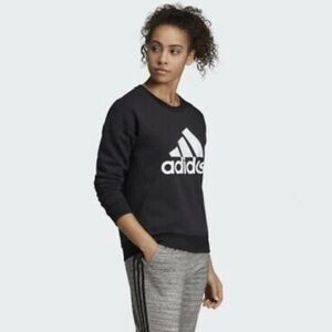 Adidas Essentials Black Crew Neck Sweatshirt S
